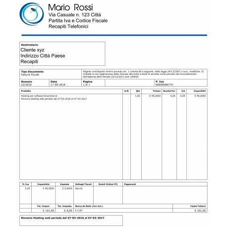 Personalizzazione Layout di Stampa Fatture